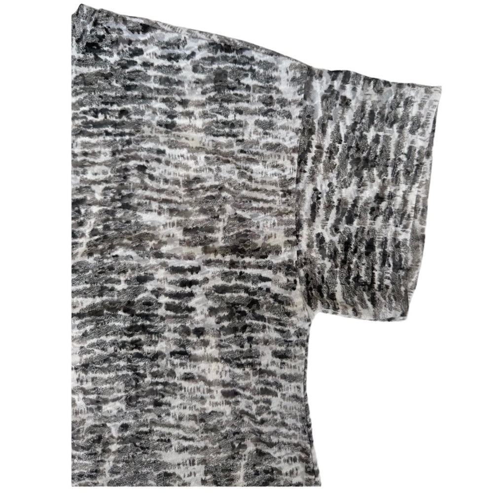 Lna Python Print Burnout Semi Sheer Boxy Crew Nec… - image 3